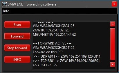 BMW ZGW and NBT MGU SSH Port Forwarding