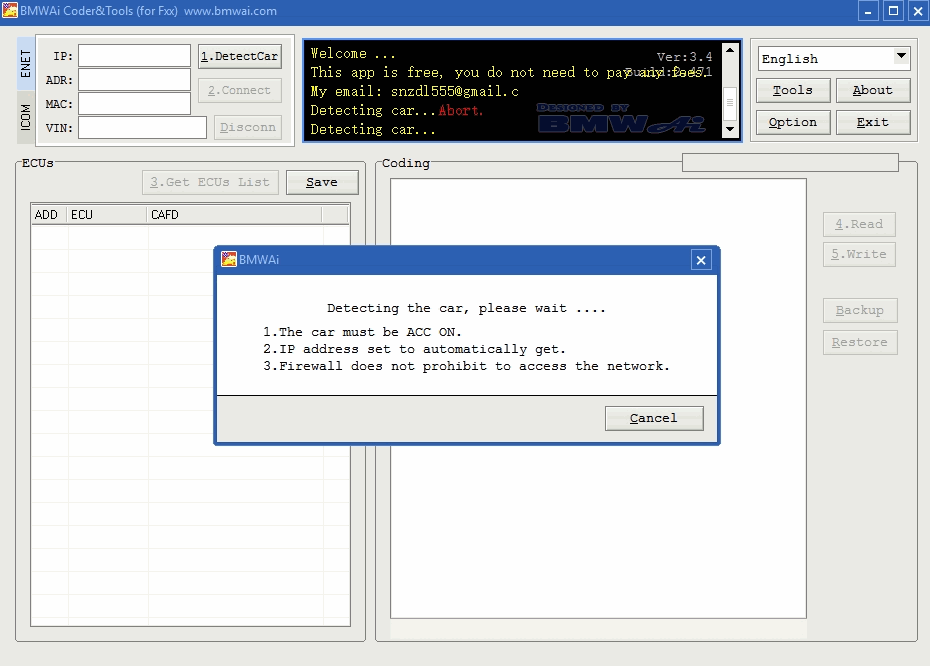 BMWAi Coder&Tools Lightweight BMW Coding Utility