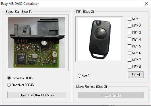 DAS2 Calculator Mercedes Benz Immobilizer Remote Calculator