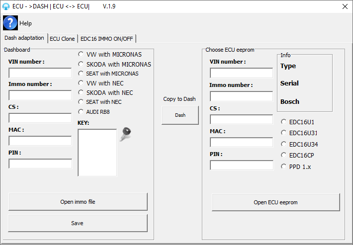 Dashboard ECU Teacher 1.9