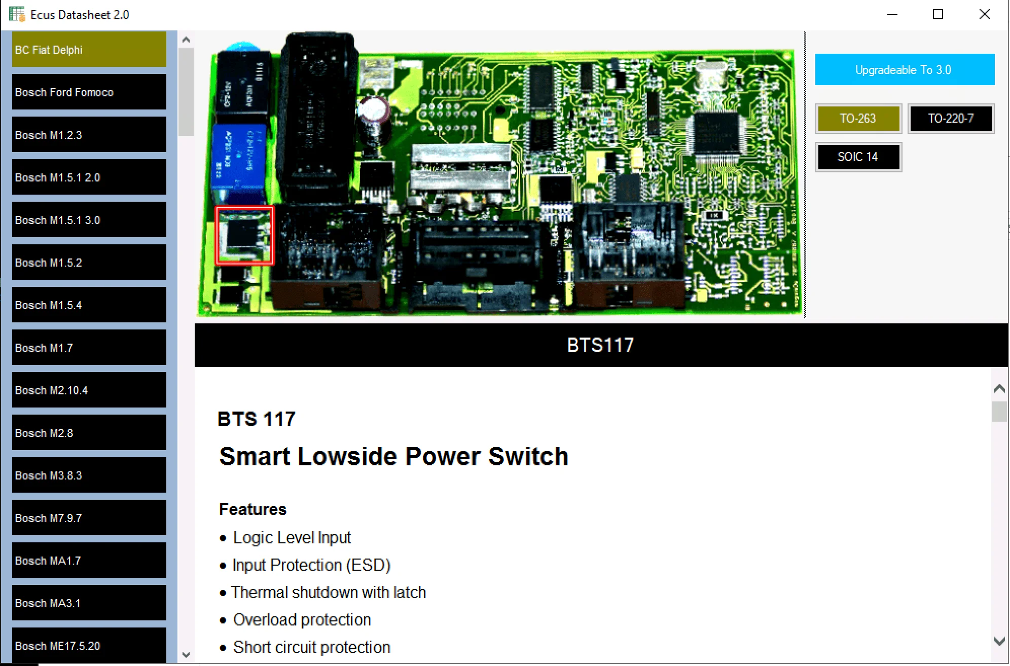 ECU Datasheet ve Komponent Bulucu Çözümü