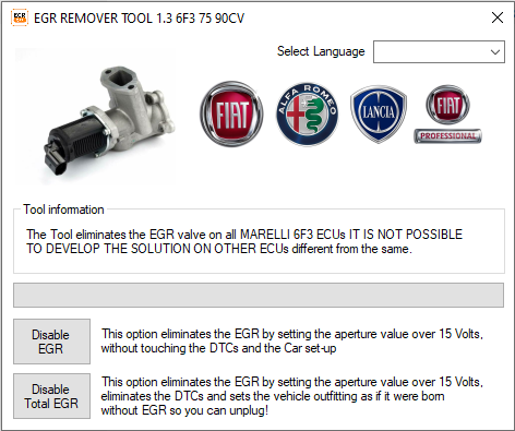 Fiat Alfa Lancia EGR Tool v 1.3