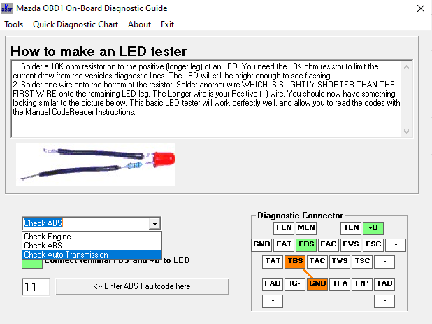 Mazda OBD1 On-board Diagnostic Guide (Year 90-98) v