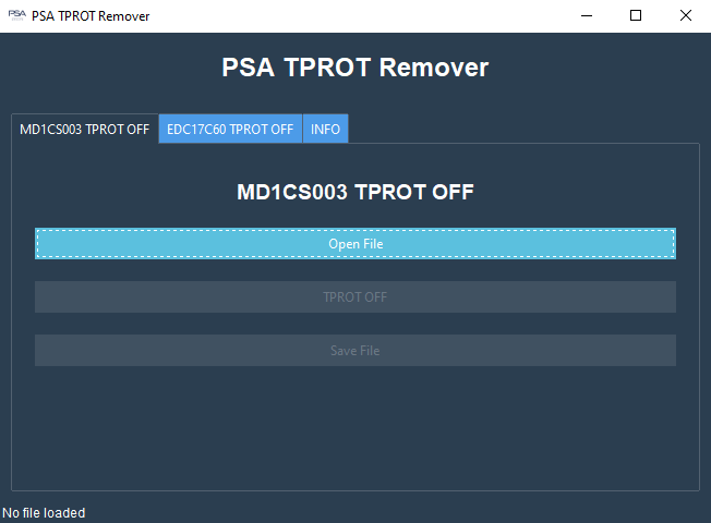 PSA MD1CS003 TPROT ve EDC17C60 Dosya Çözümü