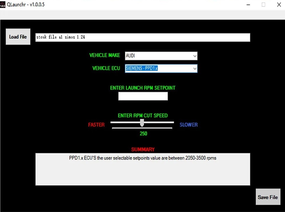 Qlaunchr ECU Remap Software - Edit Soft Rev