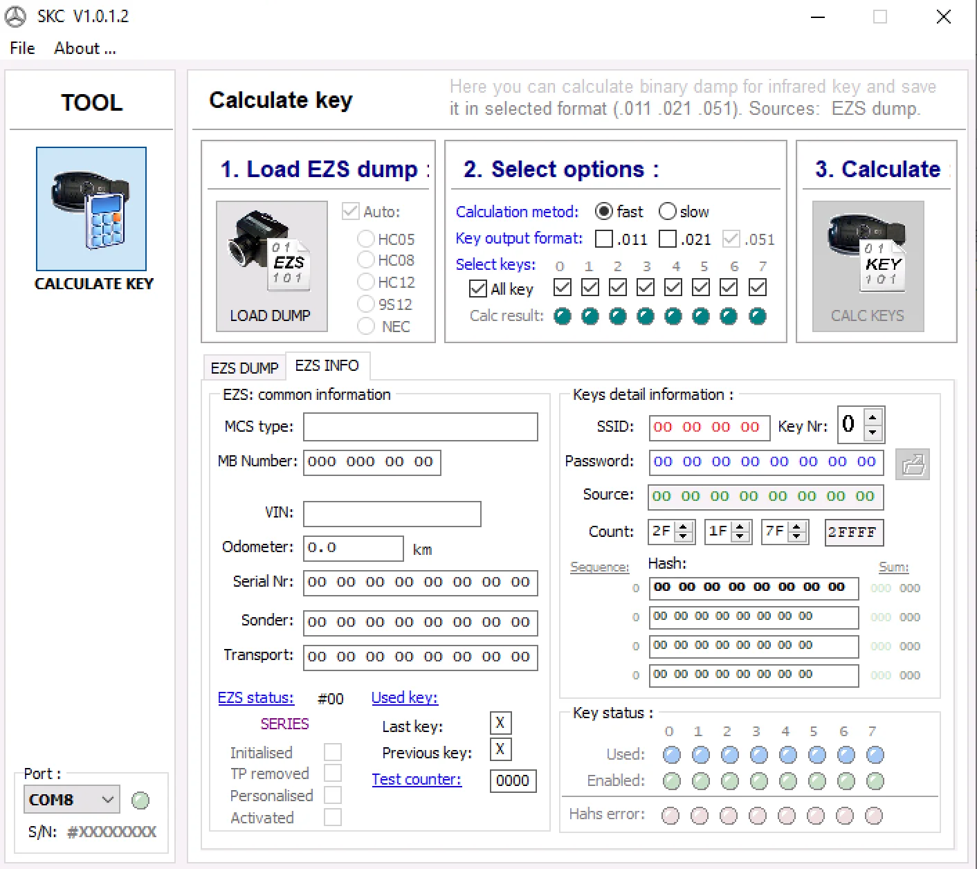 SKC Mercedes EZS Key File Calculator 1.0.1.2