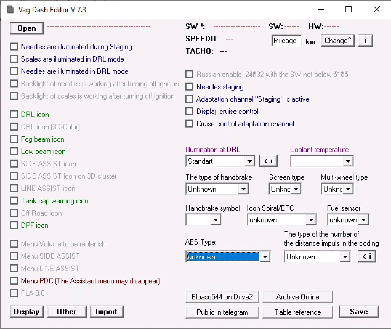 VAG Dash Editor v7.3