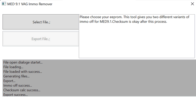 VAG Immo Tool, MED 9.1 VAG Immo