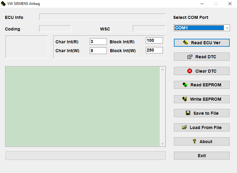 VW Siemens Airbag Crash Data Tool