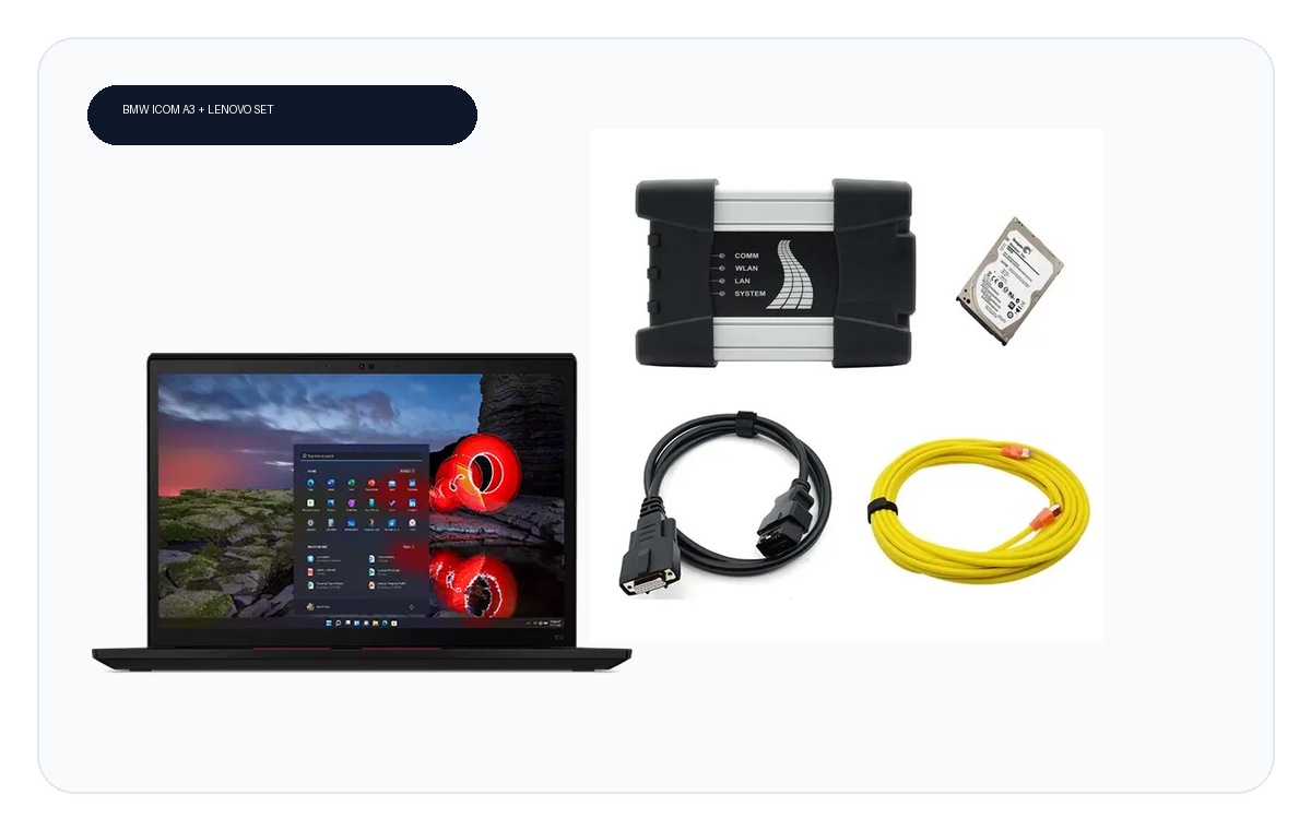 Bmw Icom A3 Next (Wi-Fi ÖZellikli) Arıza Tespit Cihazı + Lenovo X Serisi Kurulu Hazır Bilgisayar
